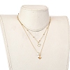 Brass Double Layer Necklaces NJEW-JN02941-01-4