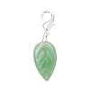 3Pcs Leaf Handmade Lampwork Pendant Decorations HJEW-JM03545-01-4