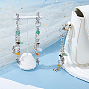 3Pcs Star & Moon Alloy & Gemstone Chips Pendant Decorations BJEW-DC0001-31-4