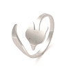 304 Stainless Steel Open Cuff Rings RJEW-Q808-02C-P-1
