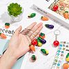  DIY Vegetables Themed Keychain Making Kits DIY-NB0004-62-3