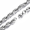 Non-Tarnish 201 Stainless Steel Rope Chain Bracelet BJEW-S057-82-3