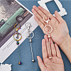 3Pcs 3 Color Metal Bar Beadable Keychain for Jewelry Making DIY Crafts KEYC-FH0001-41-3