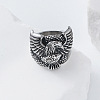 304 Stainless Steel Snake with Eagle Finger Rings for Men TH9949-2-2