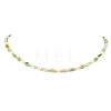Natural Chalcedony Teardrop and Round White Shell Pearl Beaded Necklaces NJEW-JN06246-01-2