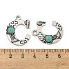 Synthetic Turquoise & Alloy Pendants PALLOY-H146-01AS-C-3