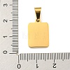Vacuum Plating 304 Stainless Steel Pave Natural White Shell Pendants STAS-S130-03G-M-2