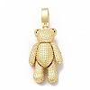 Rack Plating Brass Micro Pave Cubic Zirconia Pendants KK-G456-14G-2