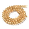 Natural Yellow Garnet Beads Strands G-Z129-C01-6mm-03-3