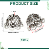 24Pcs Tibetan Style Alloy Bead Caps TIBE-PH0002-63AS-2