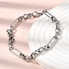 304 Stainless Steel Link Chain Bracelet & Necklace Jewelry Sets SJEW-L199-09P-3
