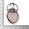 Natural Rose Quartz & Amethyst Big Pendants G-A221-04B-3