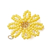 Glass Seed Beaded Pendants PALLOY-MZ01359-02-2
