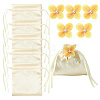 Satin Cloth Drawstring Pouches with Flower ST-CJ0048-001B-1