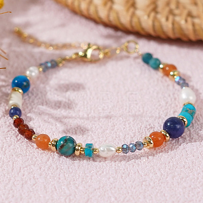 Brass with Glass Beaded Bracelet for Women AC7044-1