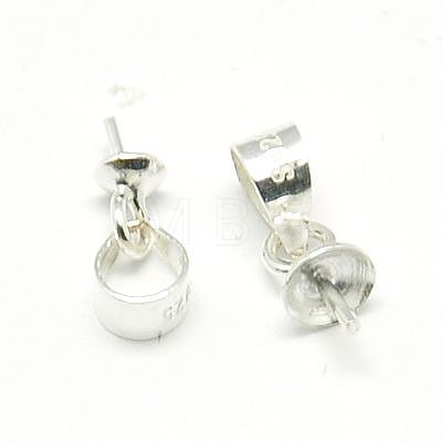 925 Sterling Silver Pendant Bails STER-A037-5-1