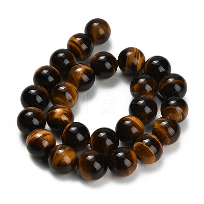 Natural Tiger Eye Beads Strands G-F173-12-16mm-1