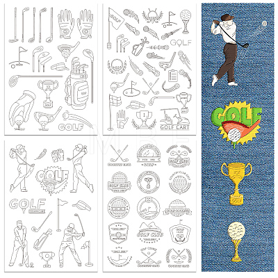 4 Sheets 11.6x8.2 Inch Stick and Stitch Embroidery Patterns DIY-WH0455-154-1