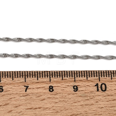 12Pcs 1.7MM 304 Stainless Steel Rope Chain Necklaces for Men Women NJEW-H093-13P-1