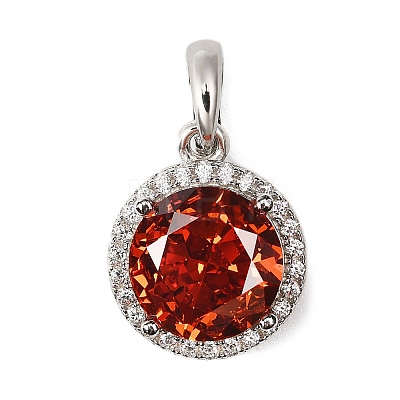 925 Sterling Silver Pave Cubic Zirconia Pendants STER-C015-01C-01-1
