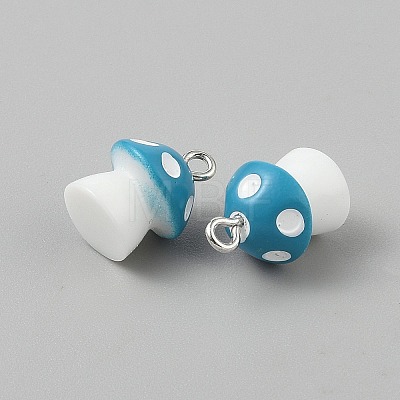 Opaque Resin Pendants LS-CRES-WH0017-07P-02-1