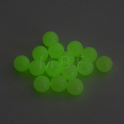 Luminous Acrylic Round Beads LACR-R002-6mm-01-1