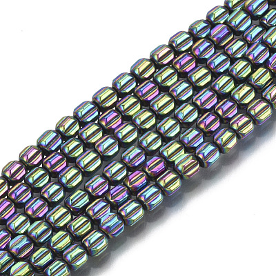 Electroplate Non-magnetic Synthetic Hematite Beads Strands G-S352-34-1