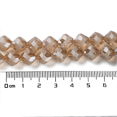 Electroplate Transparent Glass Beads Strands EGLA-I019-M-1