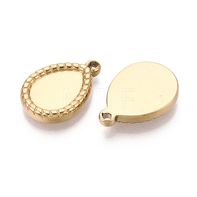 304 Stainless Steel Pendant Cabochon Settings STAS-T067-67G-1