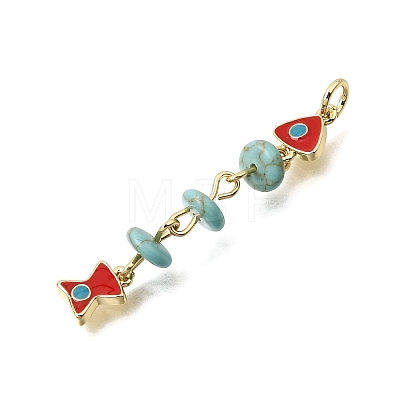 Ocean Synthetic Turquoise Chip Pendants GG-CBA3401-02G-02-1