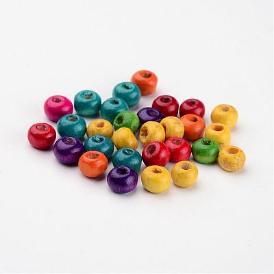 Lead Free Natural Wood Round Beads X-TB092MY-1