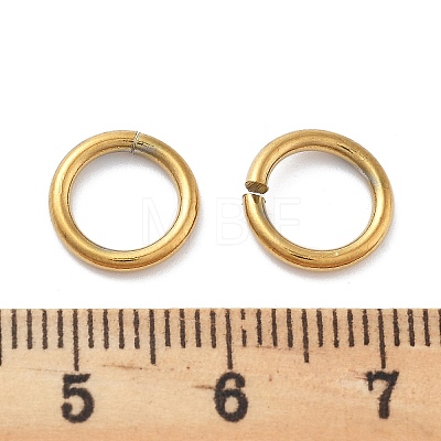 Ion Plating(IP) 304 Stainless Steel Open Jump Rings X-STAS-M081-02G-01-1