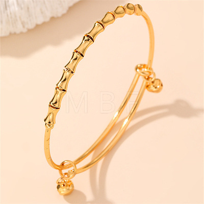 Adjustable Brass Charm Bangles WGD0058-03-1