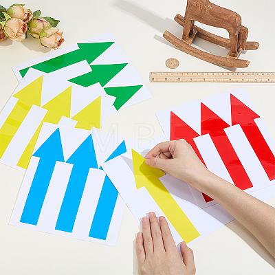 20Sheets 4 Colors Paper Self-Adhesive Arrows Guide Label Stickers DIY-GF0014-48-1
