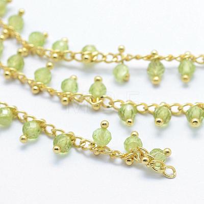 Natural Peridot Handmade Beaded Chains CHC-P003-11L-1