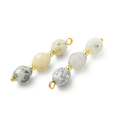 Natural Flower Opal Pendants PALLOY-JF05391-1