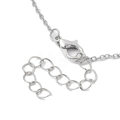 Stainless Steel and Glass Pendants Necklaces NJEW-JN04701-1