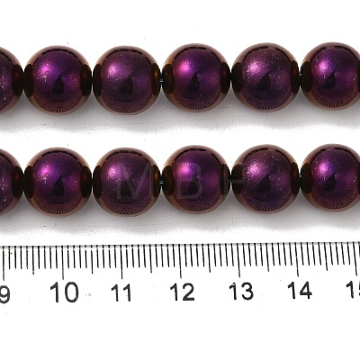 Electroplated Synthetic Magnetic Hematite Beads Strands G-I364-K01-03-1