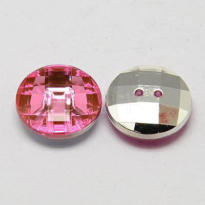 Taiwan Acrylic Rhinestone Buttons BUTT-F022-10mm-26-1