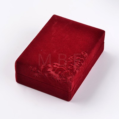 Rectangle Velvet Necklace Boxes LS-VBOX-D003-01-1