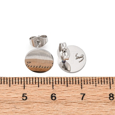 304 Stainless Steel Stud Earring Findings STAS-D371-02P-04-1