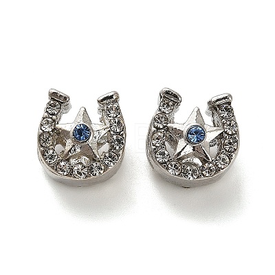 Alloy Rhinestone European Beads FIND-Q115-06P-1