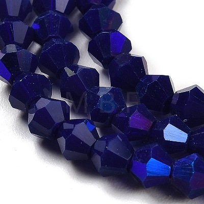 Opaque Solid Color Imitation Jade Glass Beads Strands GLAA-F029-P4mm-D10-1