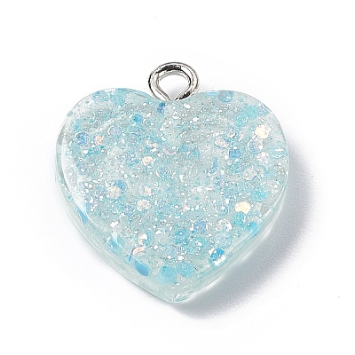 Transparent Resin Pendants RESI-C029-01C-1