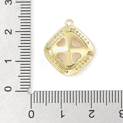 Brass Micro Pave Cubic Zirconia Pendant Bails KK-L214-04G-1