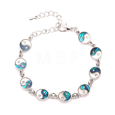 Yin Yang Eight Diagrams Bracelet DIY Abalone Shell Bracelet Jewelry - Straight ST1923329-1