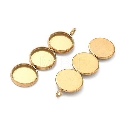 304 Stainless Steel Pendant Cabochon Settings X-STAS-K320-03B-G-1
