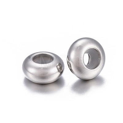 202 Stainless Steel Beads STAS-P238-01P-01-1