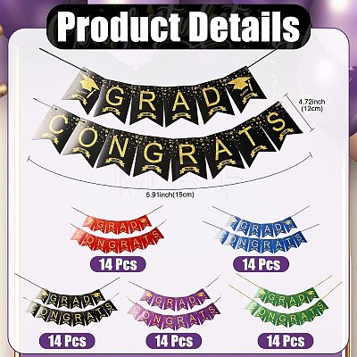 Congrats Grad Paper Hanging Banner TH-FZCC84D-01B-02-1