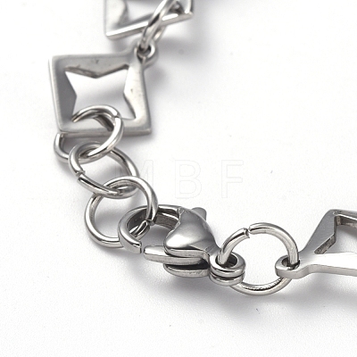 304 Stainless Steel Link Chain Bracelets BJEW-G582-38P-1